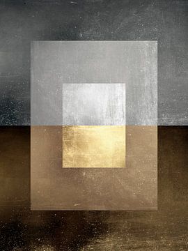 Gouden geometrie 3 van Vitor Costa