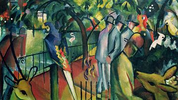 August Macke,Zoologische Tuin I, 1912 Olie op Canvas Foto