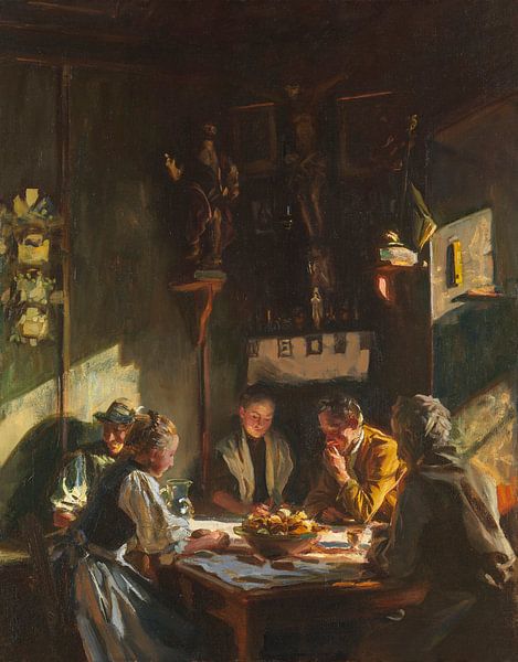 Tyrolese Interior (1915) by John Singer Sargent. van Studio POPPY
