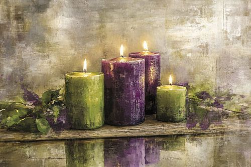 Bougies d'ambiance aux teintes naturelles