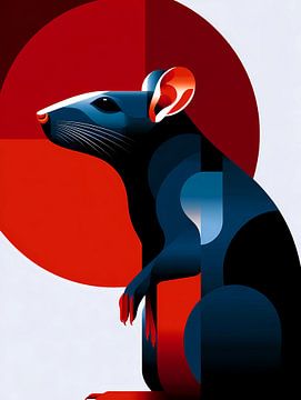 Rat - Stylish animal silhouette collection, by Ariadna de Raadt-Goldberg