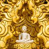 Buddha im Wat Rung Khun, Chiang Rai Thailand von Theo Molenaar
