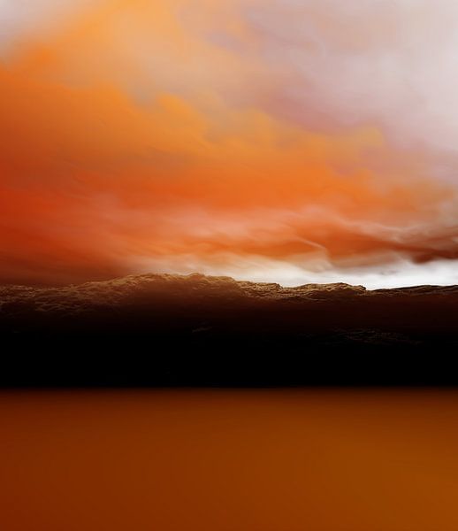Orangefarbene Sonnenuntergänge von Angel Estevez