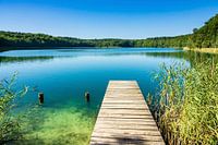 Landscape on a lake with pier