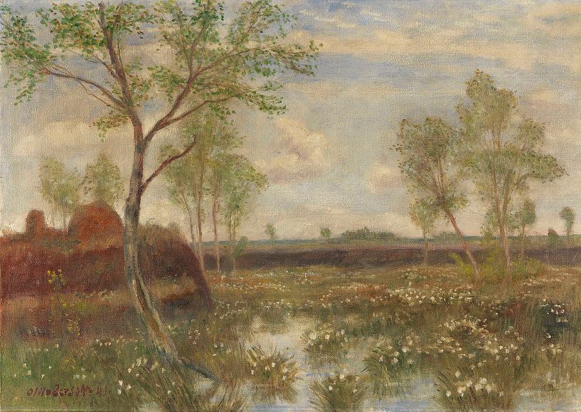 Landscape near Fischerhude (spring in the moor), Otto Modersohn by Masterful Masters