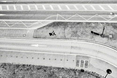 Silhouet op straat in Frankrijk