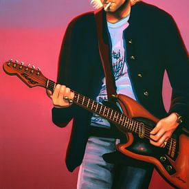 Peinture de Kurt Cobain sur Paul Meijering