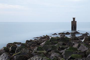 Bollard at Brouwersdam by Louise Poortvliet