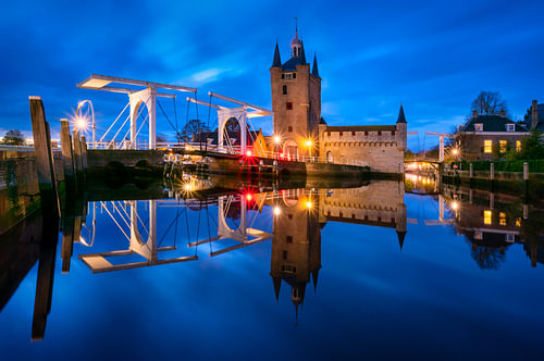 Zierikzee tijdens het blauwe uurtje