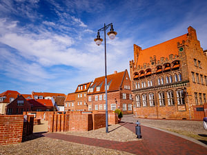 Altstadt von Wismar in Mecklenburg-Vorpommern an der Ostsee