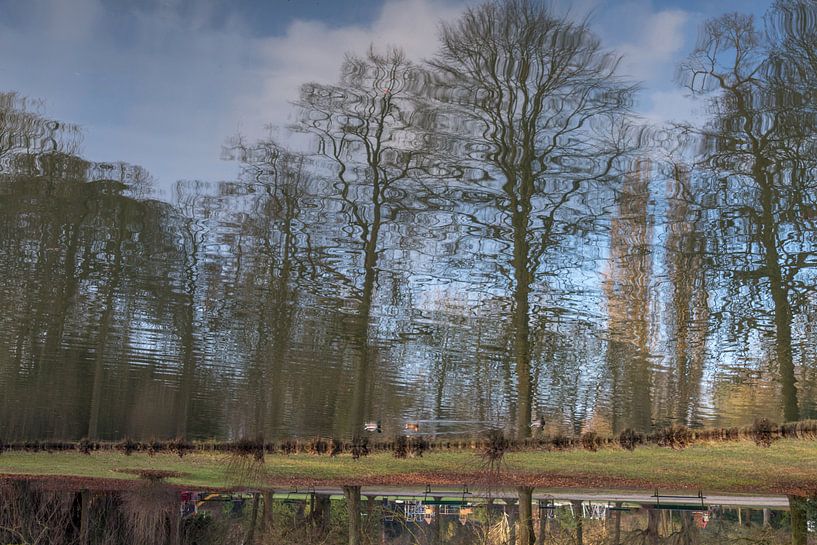 Spiegelbeeld in het stadspark te Aalst van didier de borle