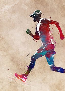 Runner sport art #runner #sport #jogging by JBJart Justyna Jaszke