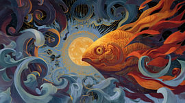 Der fliegende Fisch und die Symbolik der Sonne von TheXclusive Art