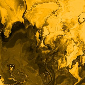 Wildwasser 2 in Gelb von KW Malerei