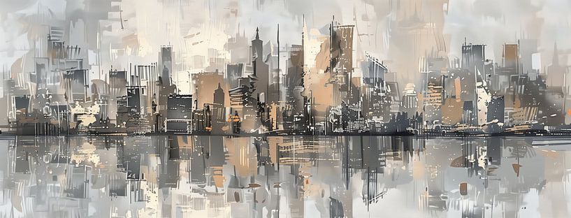 Abstract skyline NYC by Thea