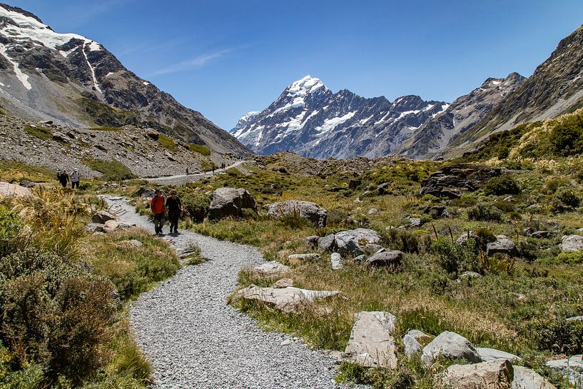 Hooker Valley Track, Mt Cook, Nieuw Zeeland van Willem Vernes