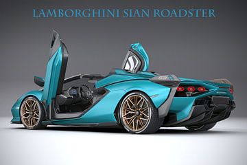 Lamborghini Sian Roadster met tekst
