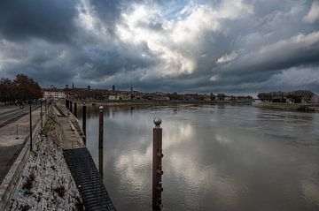 Dark clouds along the quay by Werner Lerooy