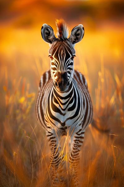 Zebras in the sunset by Poster Art Shop