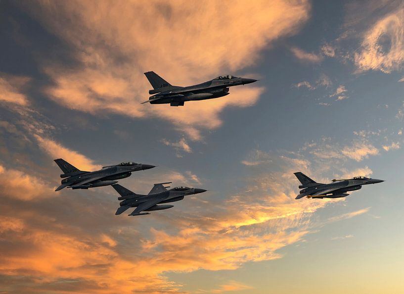 F16 Military Fighter. von Brian Morgan