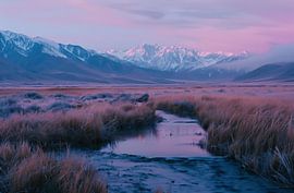 Incandescence des sommets au coucher du soleil