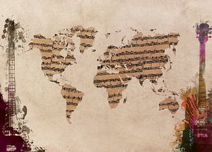 Weltkarte 46 Musikwelt #Karte #Weltkarte
