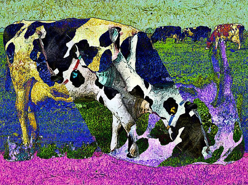Weidende Kühe / Auf dem falschen Bein von McRoa