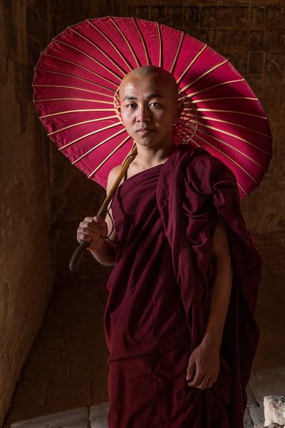 Young monk in Bagan, Myanmar by Anges van der Logt
