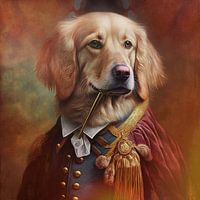 Dog portrait in studio