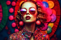 Glamorous portrait - Woman with Chic Sunglasses