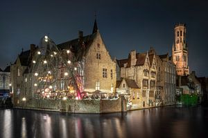 Soirée d'hiver magiquement éclairée à Bruges | Quai du Rosaire
