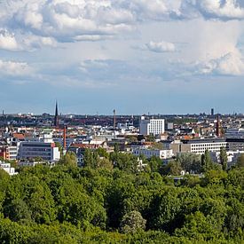 Berlijn 360° in 10 panorama's - Panorama 3: De Berlijnse wijk Schöneberg met residentiële en commerciële gebouwen van Frank Herrmann