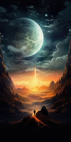 Fairytale landscape surreal abstract and bizarre