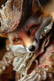 Un renard majestueux de style baroque sur Wall Wonder