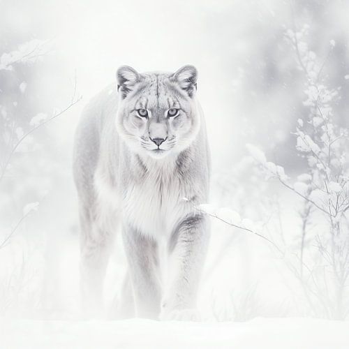 Majestic Beauty of the Snow Panther