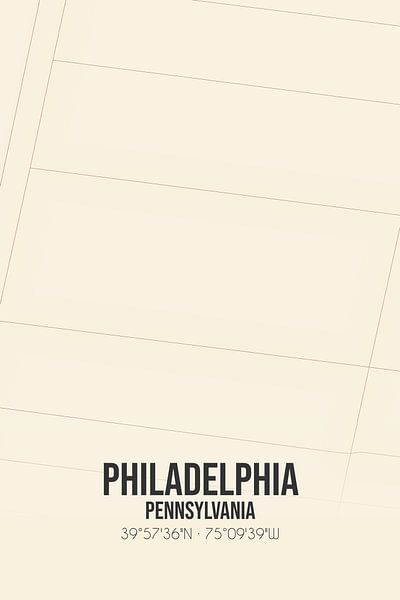 Carte ancienne de Philadelphie (Pennsylvanie), Etats-Unis. par Affiches de lieux