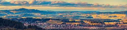 Panorama van de Ostallgäu, Beieren, Duitsland