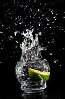 Party with lime and splashes