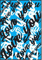 Love in light blauw