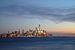Zonsondergang Lower Manhattan van Sander Knopper