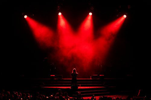 Concert silhouette spotlight