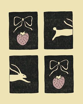 Pak die aardbei, konijntje! van Marina Alaburic