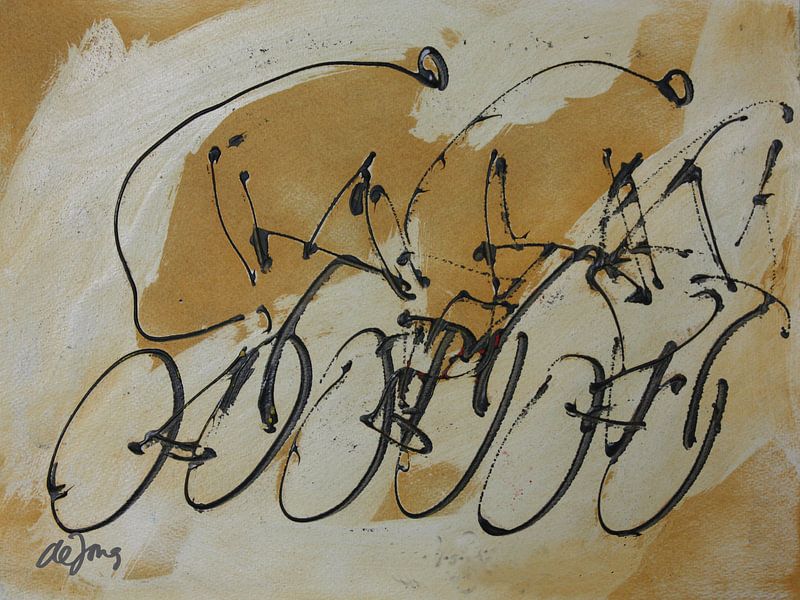 Drie fietsers par Leo de Jong