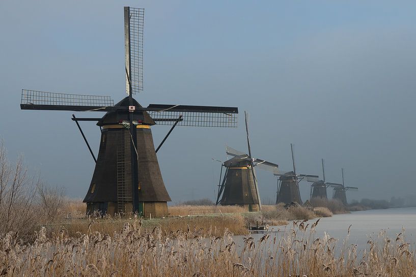 Molens bij Kinderdijk van Bert van Wijk