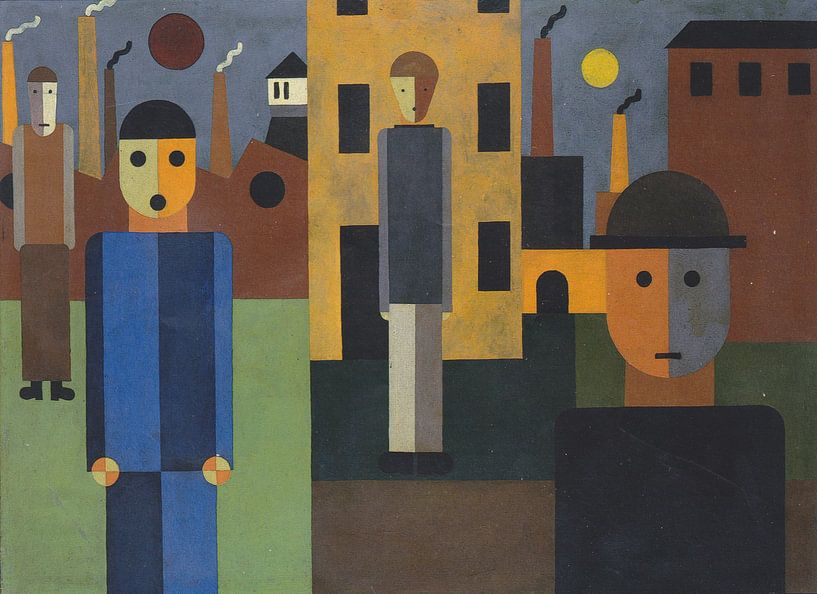 Four Men in front of Factories, Franz Wilhelm Seiwert by Masterful Masters