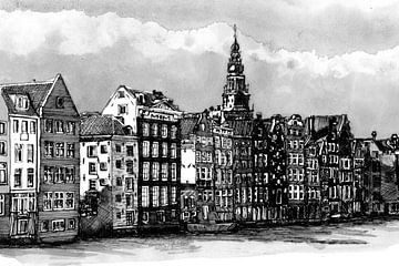 Damrak Amsterdam Nederland van Hendrik-Jan Kornelis