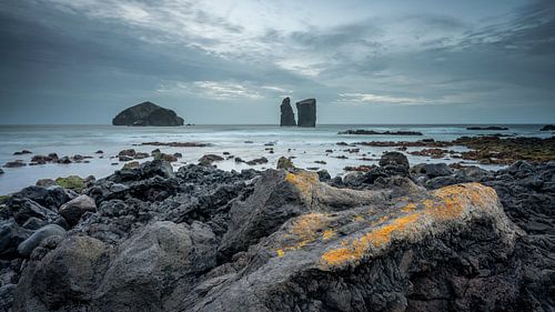Mosteiros strand met uitzicht over de Atlantische Oceaan