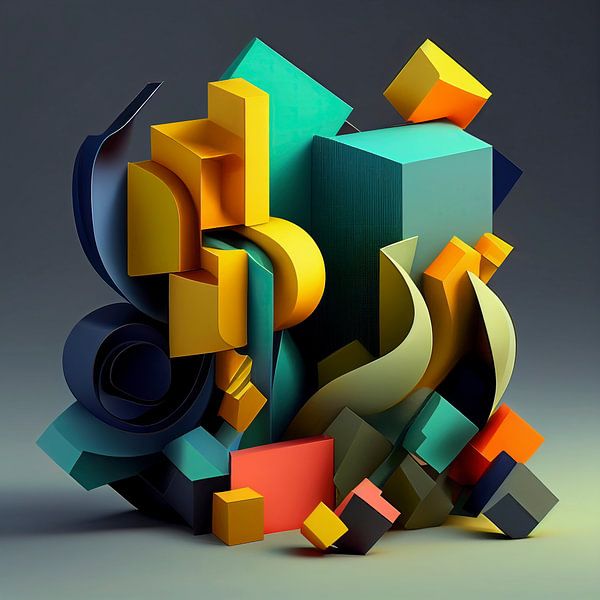 Colourful blocks by Harvey Hicks
