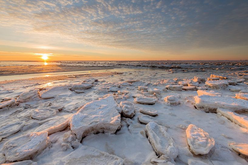 Frozen Wadden Sea by Richard Gilissen
