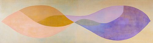 Pastel Art | Overlapping Pastel-Coloured Shapes by Modern Collection